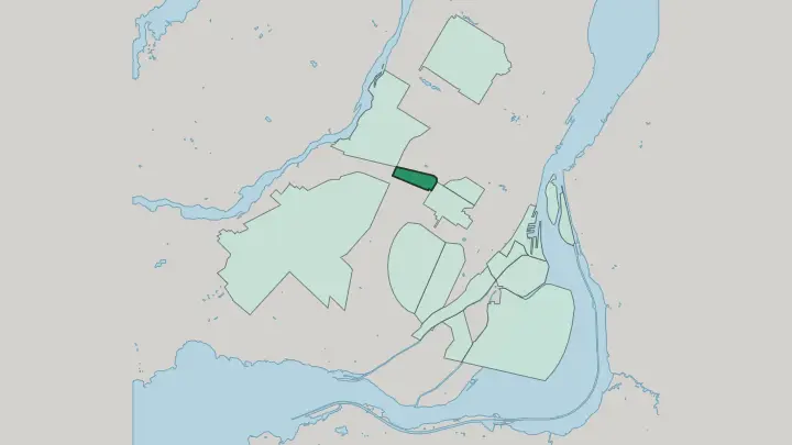 Map of Parc-Extension in Montréal