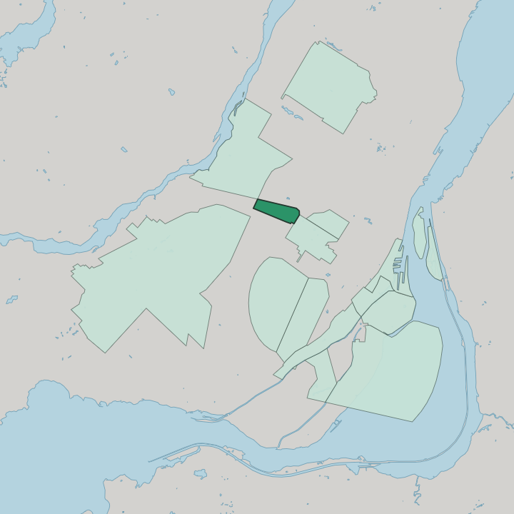 Map showing Parc-Extension — In Montréal