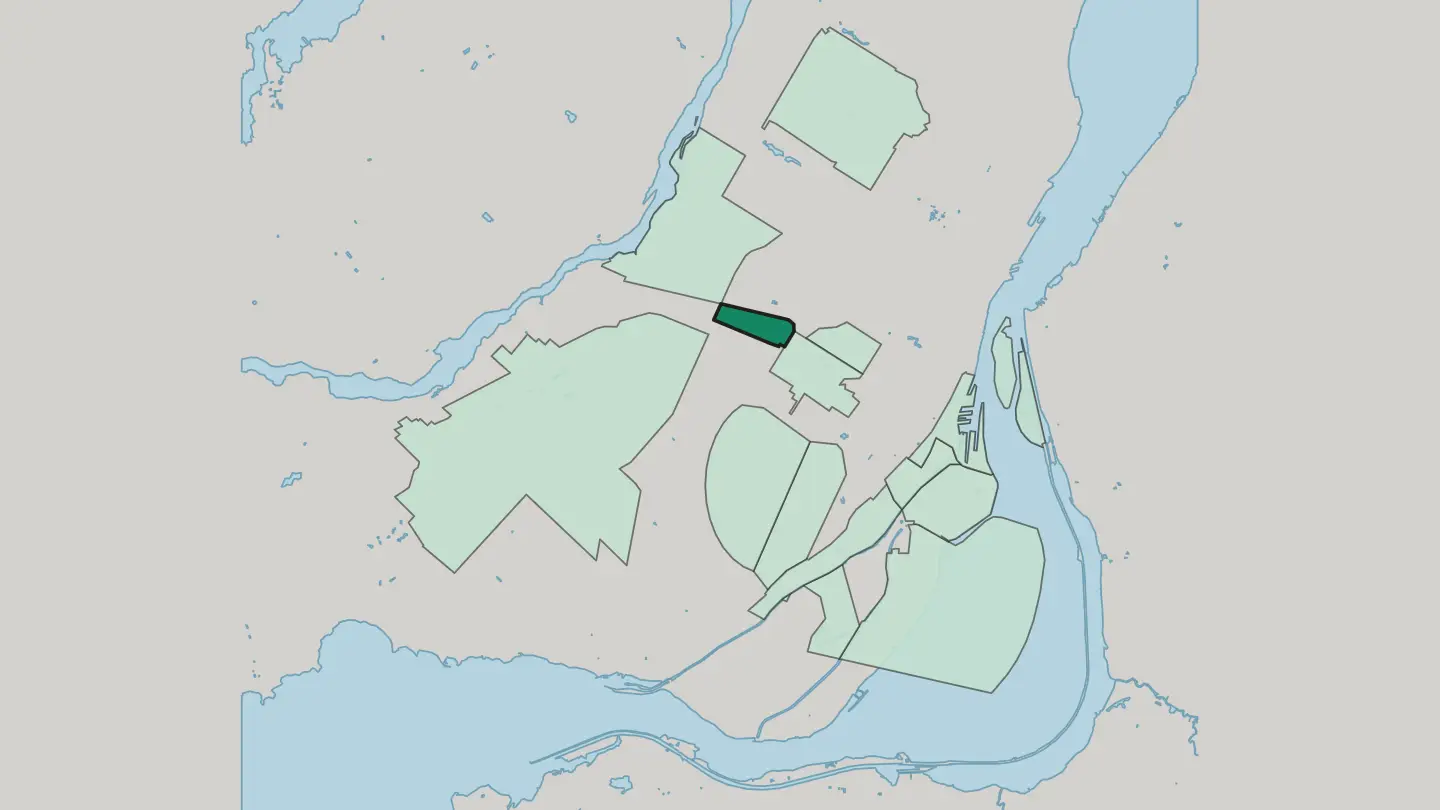 Map of Parc-Extension in Montréal