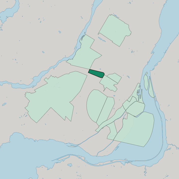 Map showing Parc-Extension — In Montréal