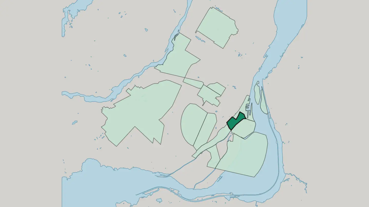 Map of Petite-Bourgogne in Montréal
