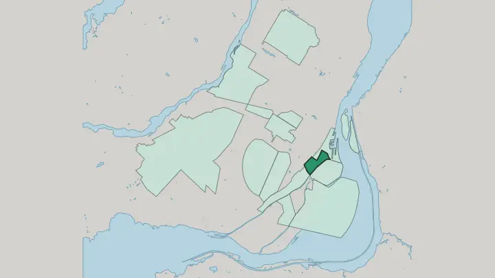 Map of Petite-Bourgogne in Montréal