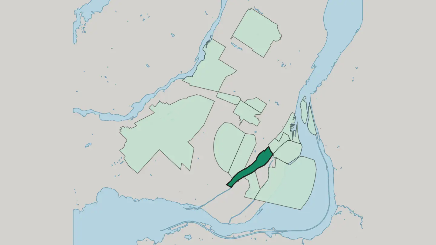 Map of Saint-Henri in Montréal