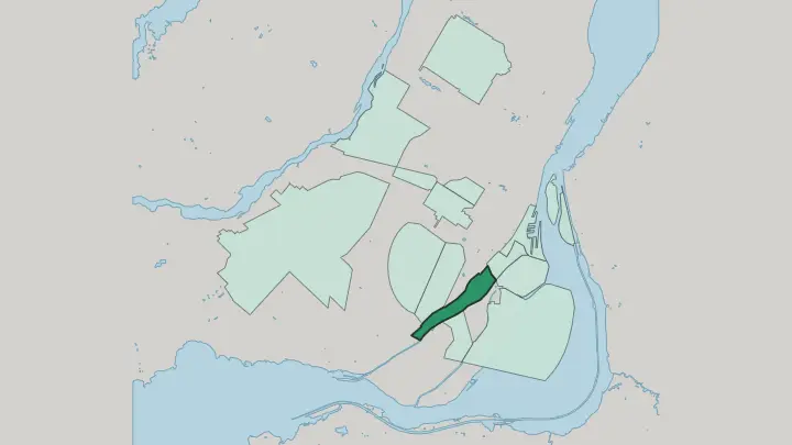 Map of Saint-Henri in Montréal