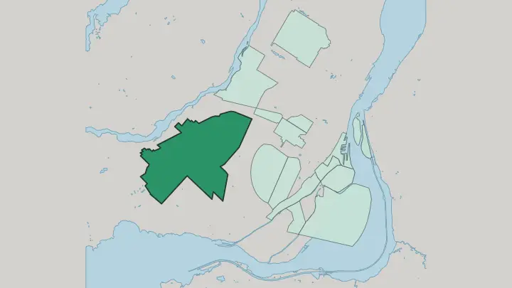 Map of Saint-Laurent in Montréal