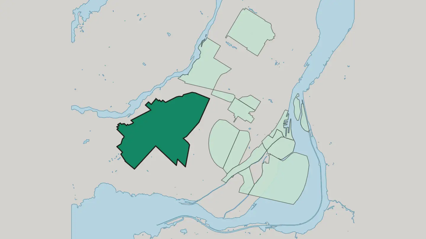 Map of Saint-Laurent in Montréal