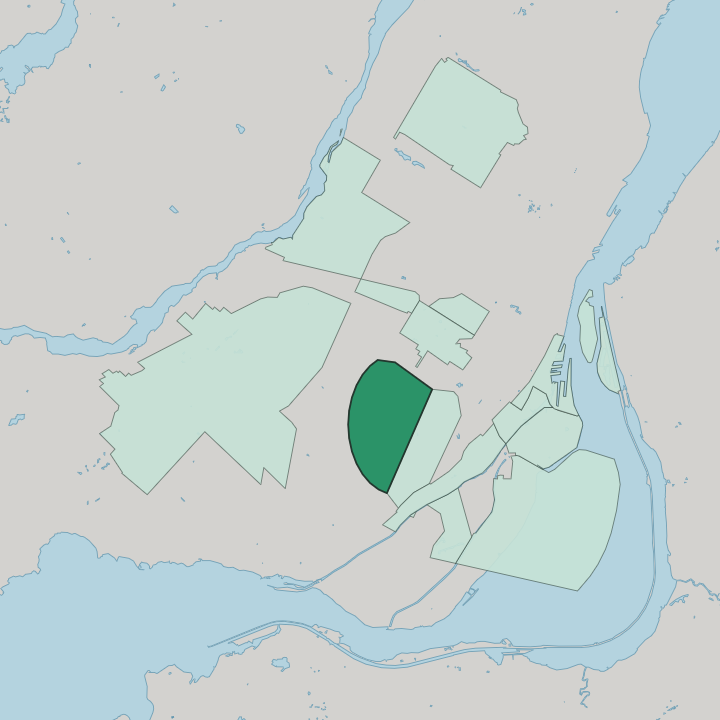 Map showing Snowdon — In Montréal