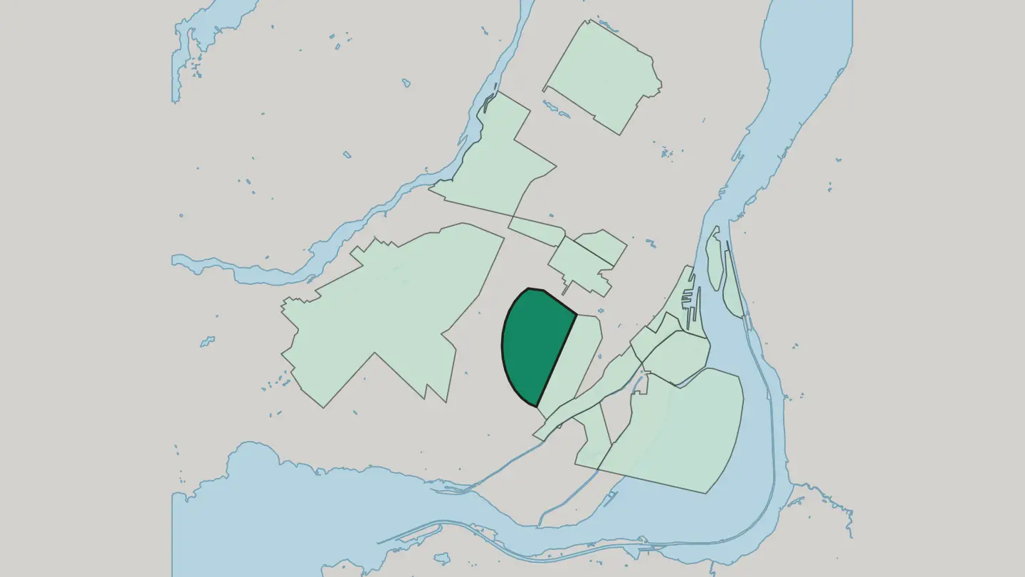 Map of Snowdon in Montréal