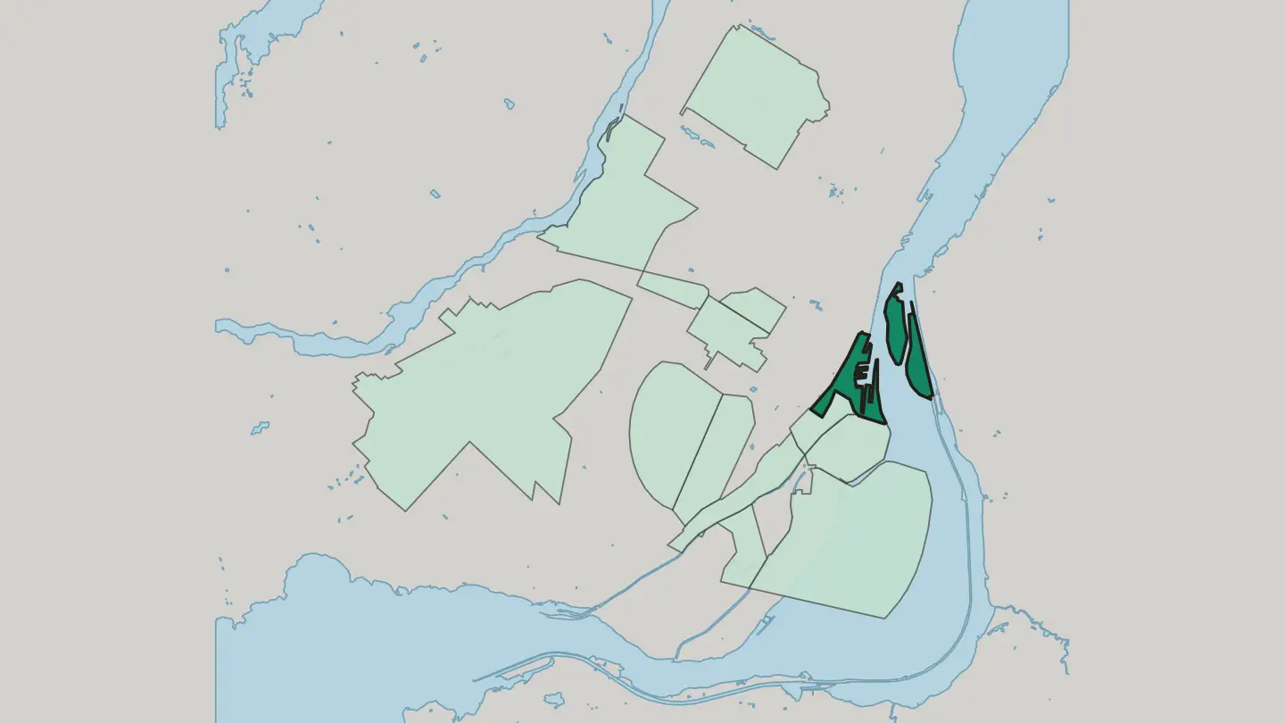 Map of Vieux-Montréal in Montréal