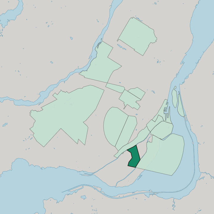 Map showing Ville-Émard — In Montréal