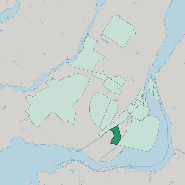 Map showing Ville-Émard — In Montréal