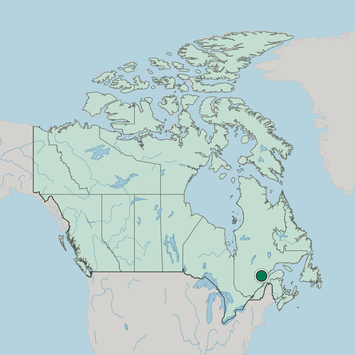 Map showing Chicoutimi — In Canada