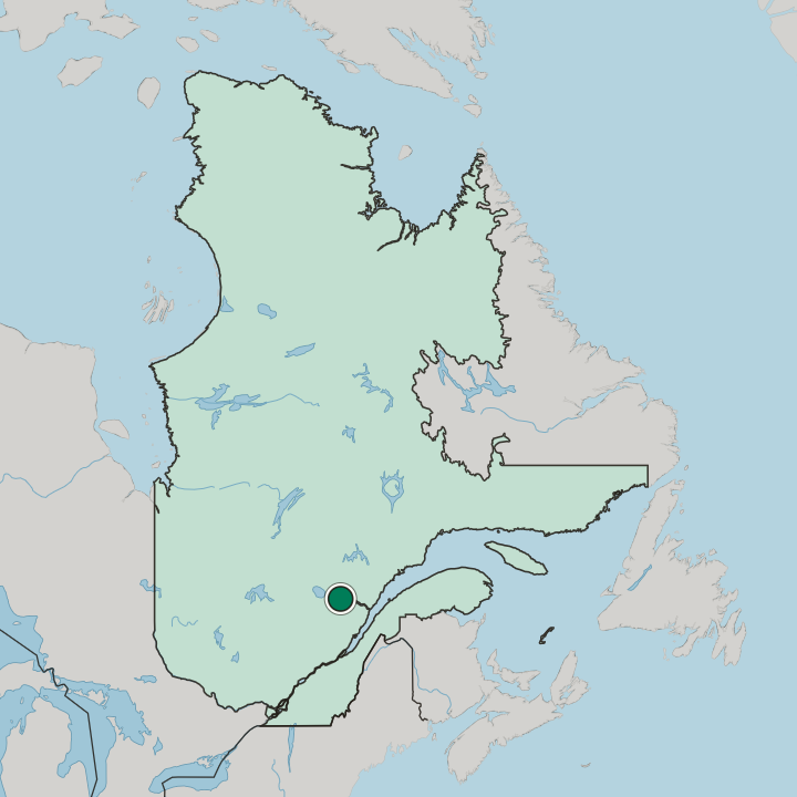 Map showing Chicoutimi — In Québec