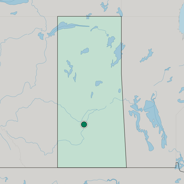 Map showing Saskatoon — In Saskatchewan