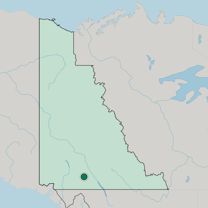 Map showing Whitehorse — In Yukon