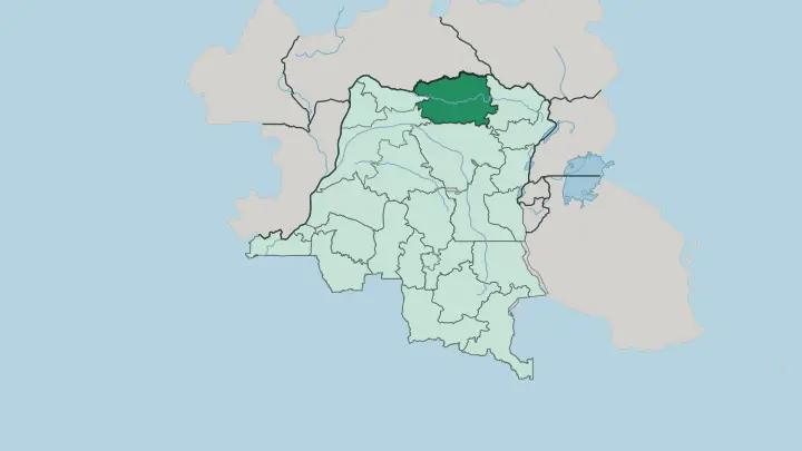 Map of Bas Uele in Democratic Republic of the Congo