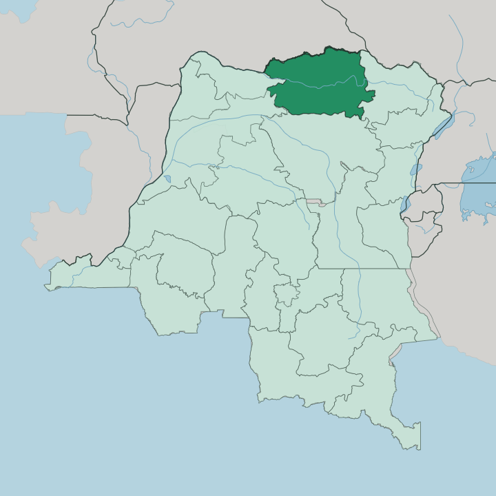 Map showing Bas Uele — In Democratic Republic of the Congo