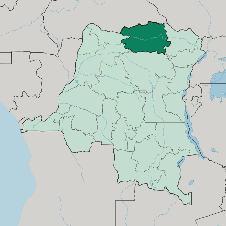 Map showing Bas Uele — In Democratic Republic of the Congo