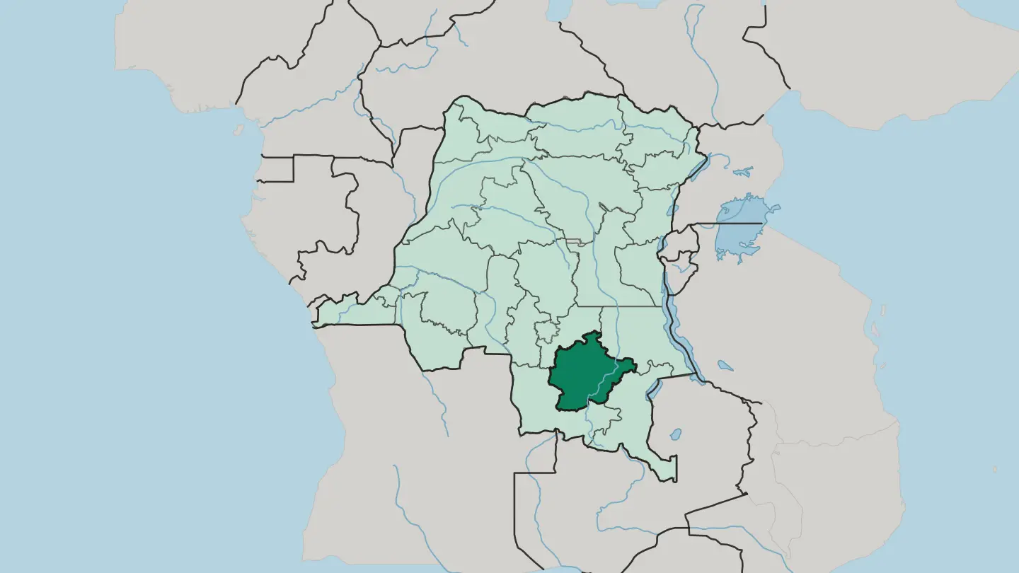 Map of Haut-Lomani in Democratic Republic of the Congo