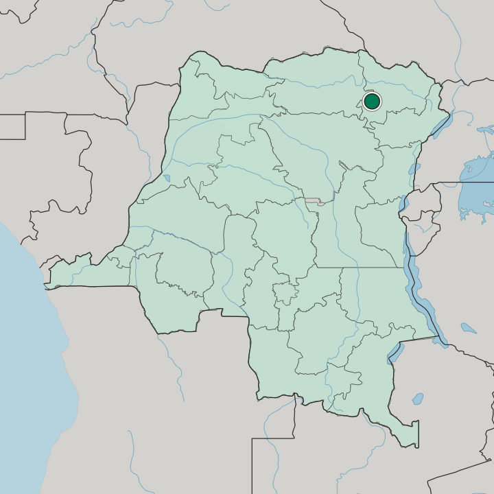 Map showing Isiro — In Democratic Republic of the Congo