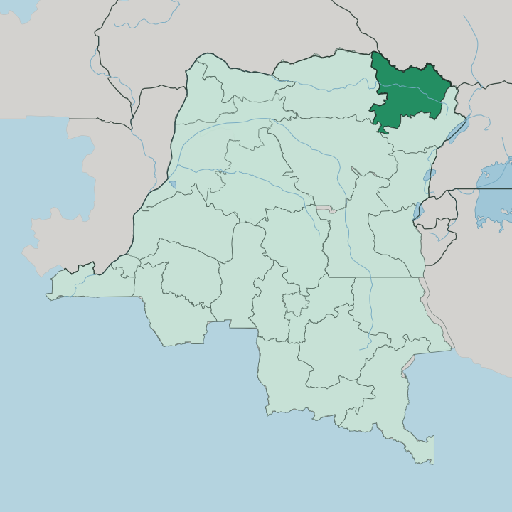 Map showing Haut Uele — In Democratic Republic of the Congo