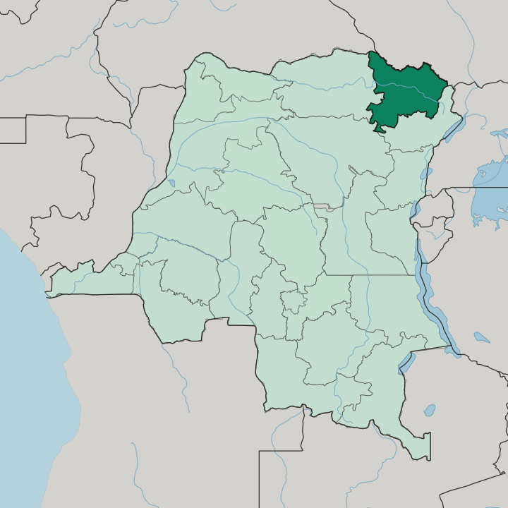 Map showing Haut Uele — In Democratic Republic of the Congo