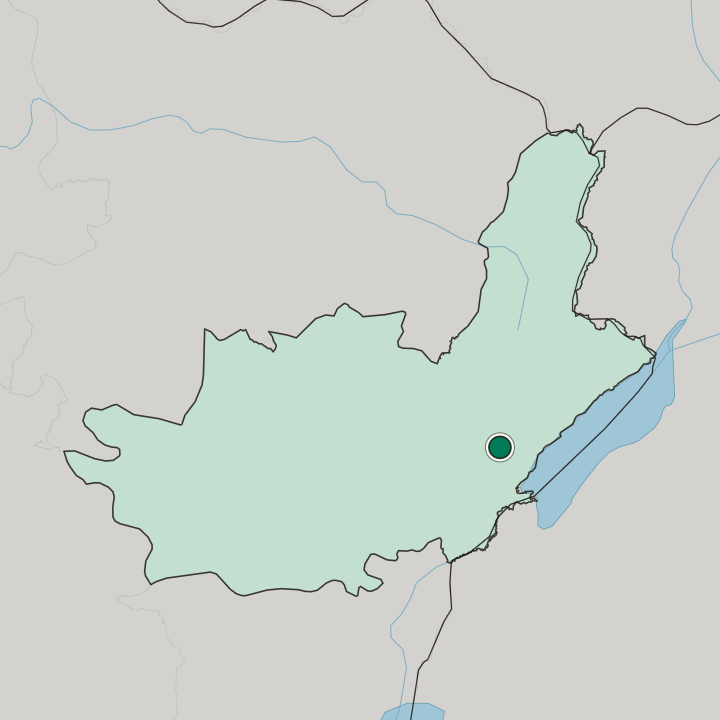 Map showing Bunia — In Ituri
