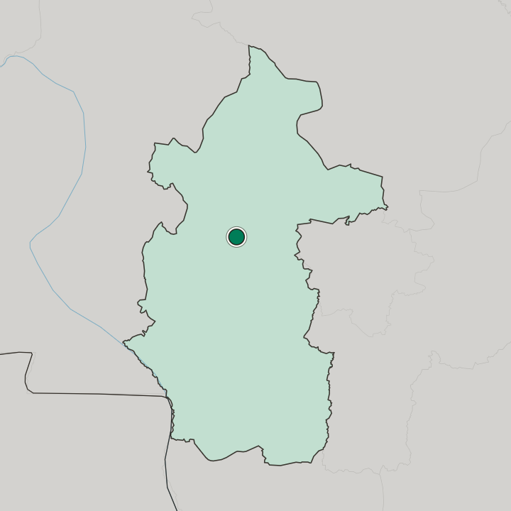 Map showing Kananga — In Kasaï-Central