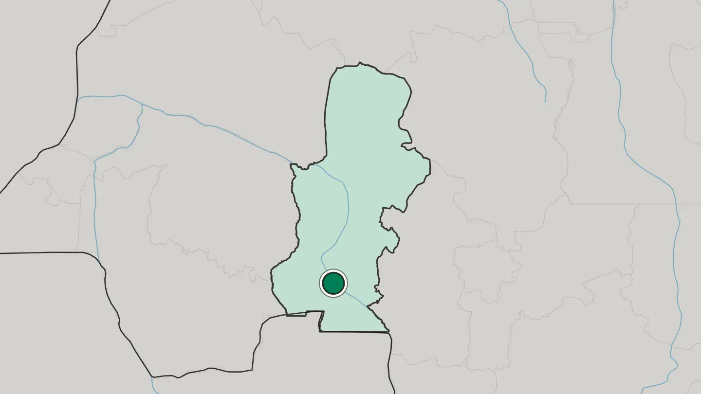 Map of Tshikapa in Democratic Republic of the Congo