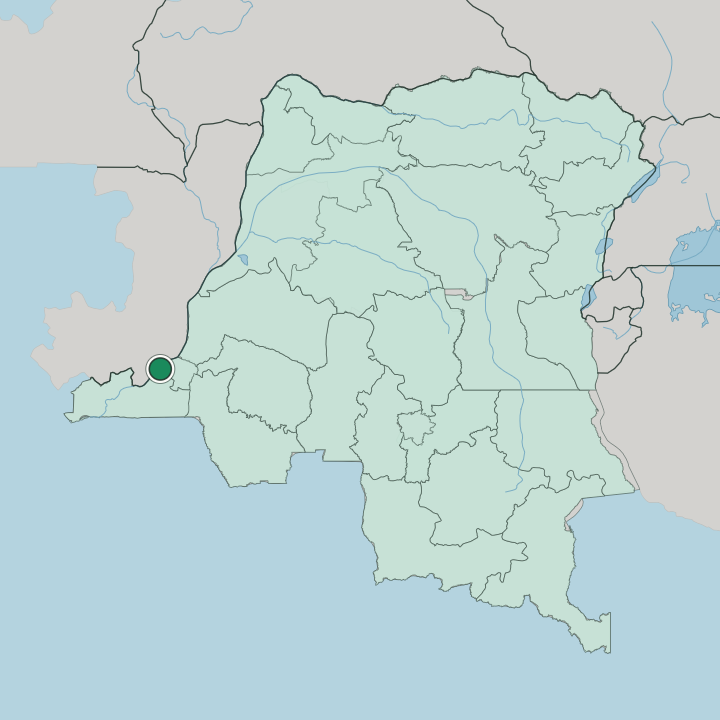 Map showing Kinshasa — In Democratic Republic of the Congo