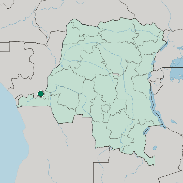 Map showing Kinshasa — In Democratic Republic of the Congo