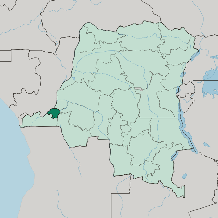 Map showing Kinshasa City — In Democratic Republic of the Congo