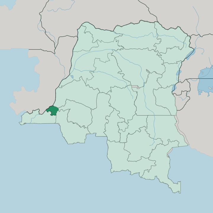 Map showing Kinshasa City — In Democratic Republic of the Congo