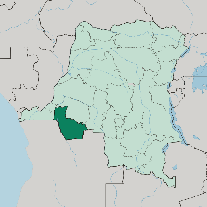 Map showing Kwango — In Democratic Republic of the Congo