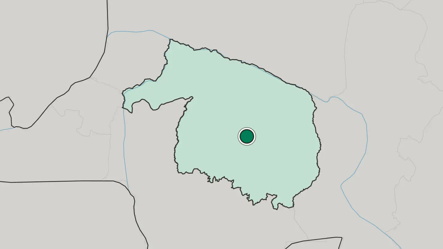 Map of Kikwit in Democratic Republic of the Congo