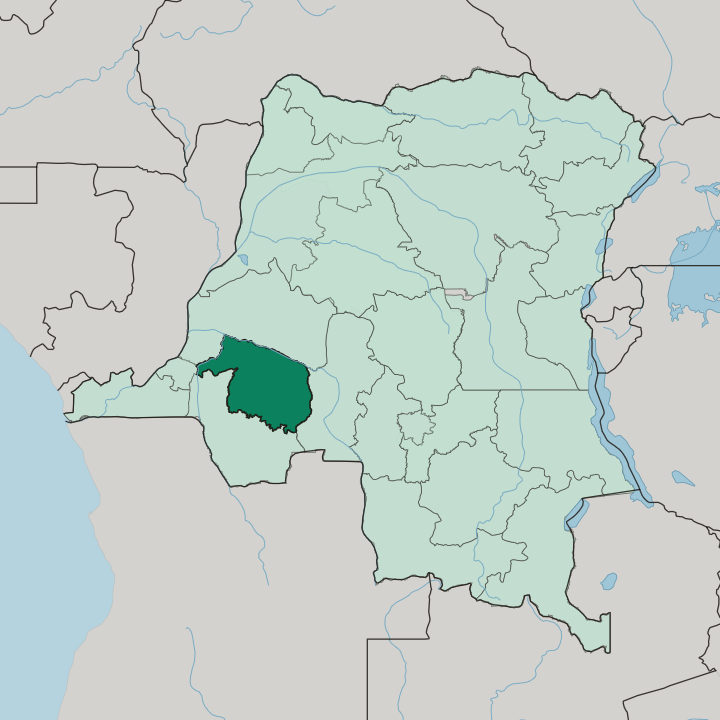 Map showing Kwilu — In Democratic Republic of the Congo