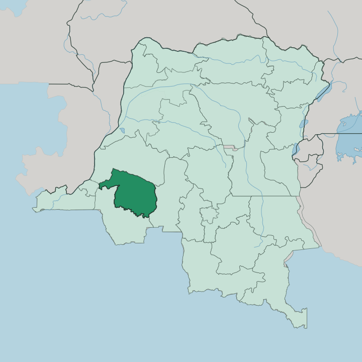 Map showing Kwilu — In Democratic Republic of the Congo