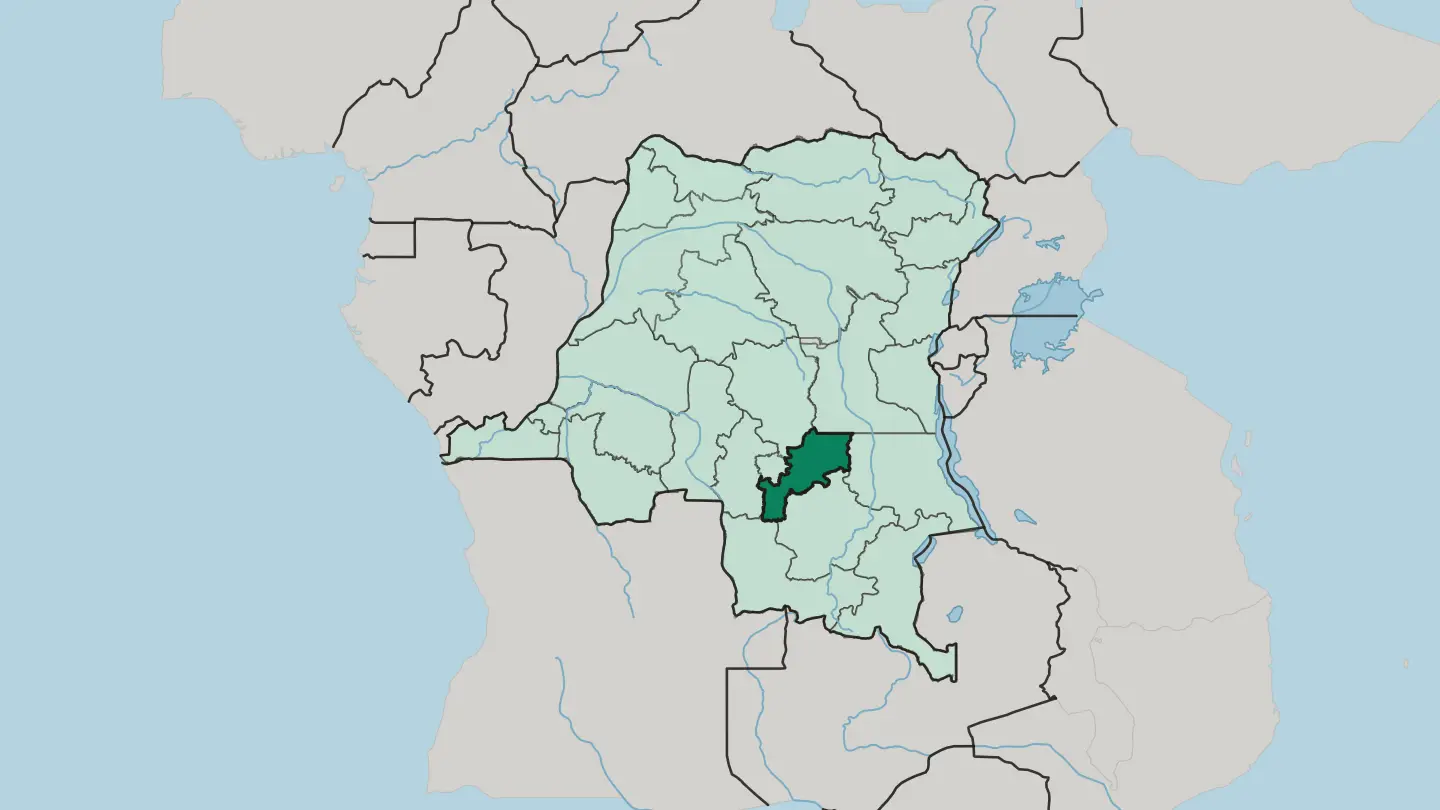 Map of Lomami in Democratic Republic of the Congo