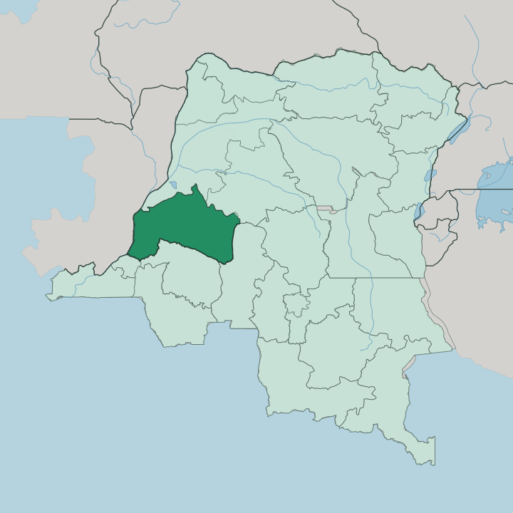 Map showing Mai Ndombe — In Democratic Republic of the Congo