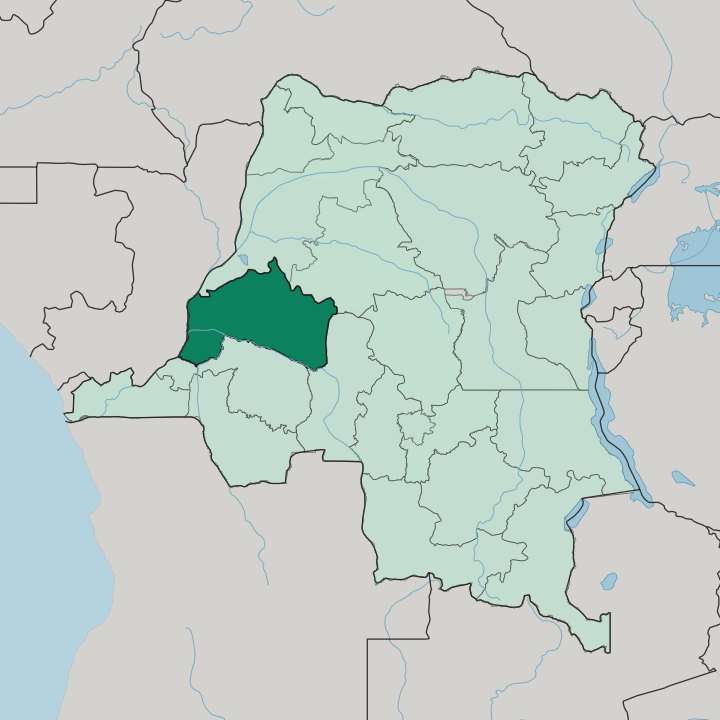 Map showing Mai Ndombe — In Democratic Republic of the Congo