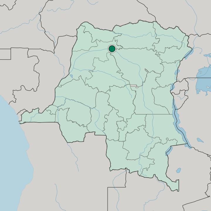 Map showing Bumba — In Democratic Republic of the Congo
