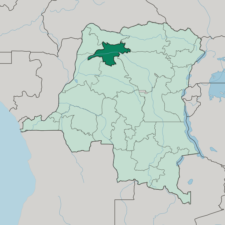 Map showing Mongala — In Democratic Republic of the Congo