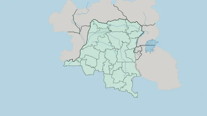 Map of Mongala in Democratic Republic of the Congo
