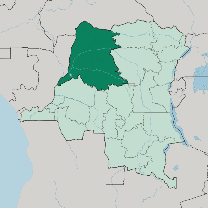 Map showing Province de l’Équateur — In Democratic Republic of the Congo