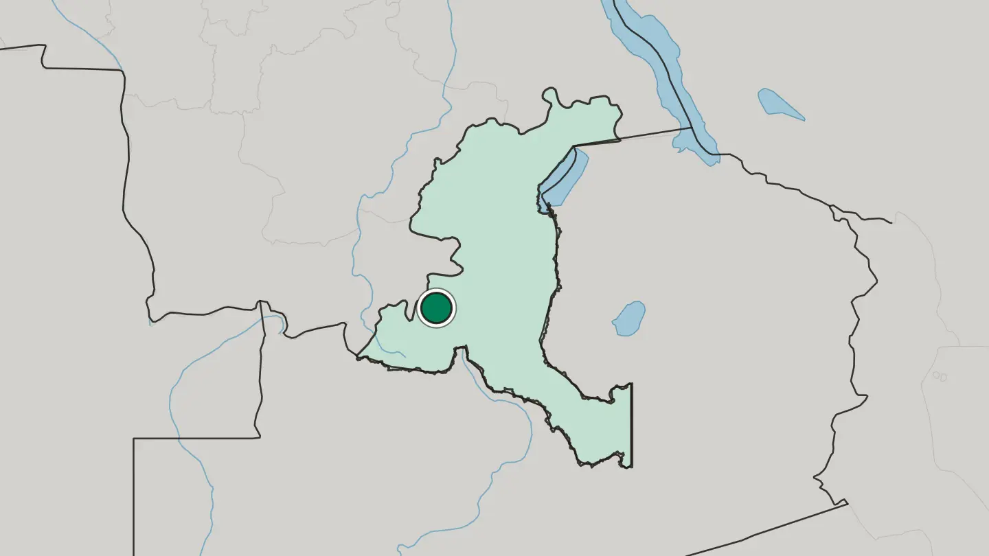 Map of Likasi in Democratic Republic of the Congo