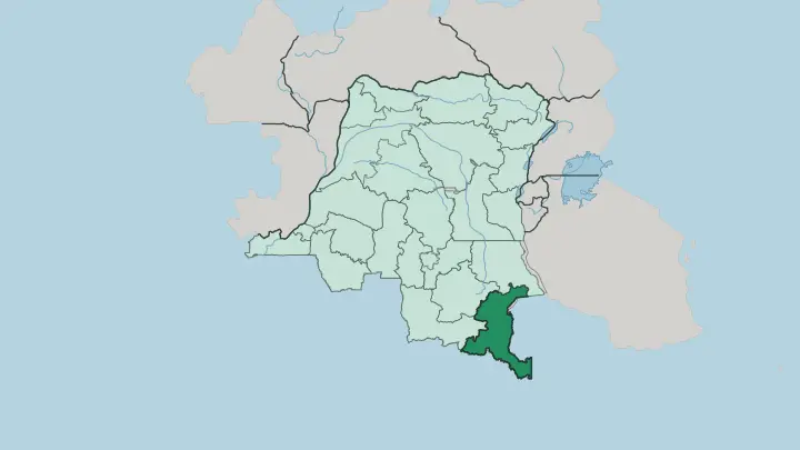 Map of Province du Haut-Katanga in Democratic Republic of the Congo