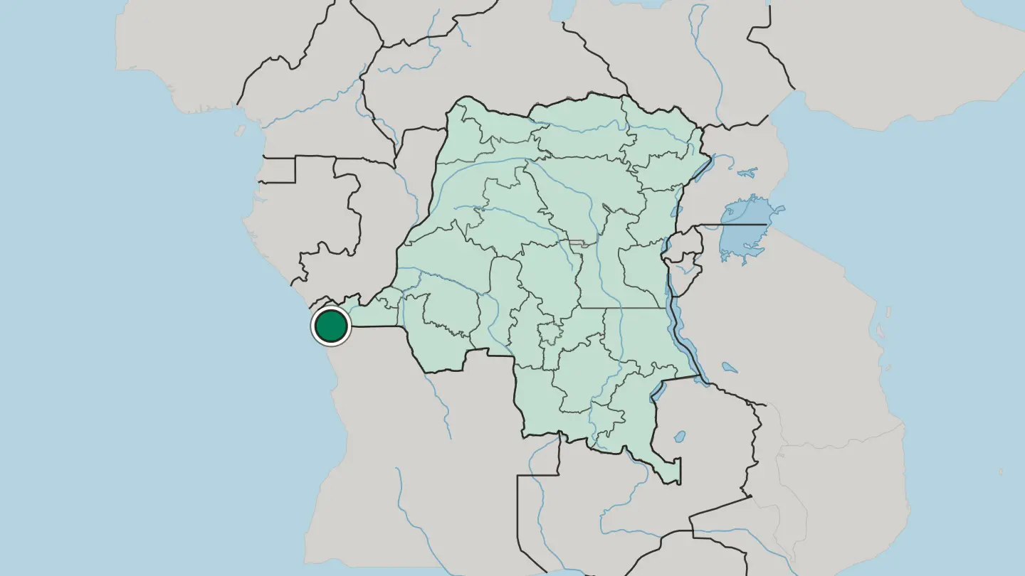 Map of Boma in Democratic Republic of the Congo