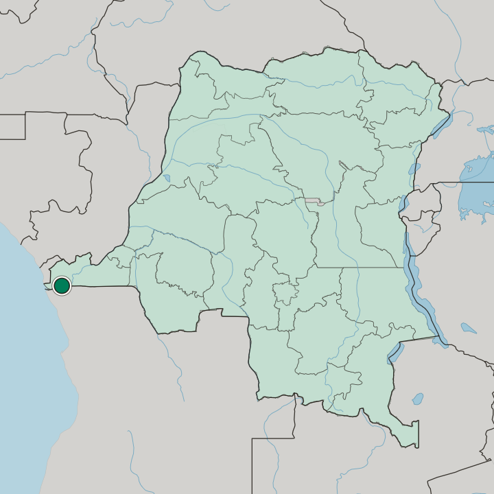 Map showing Boma — In Democratic Republic of the Congo