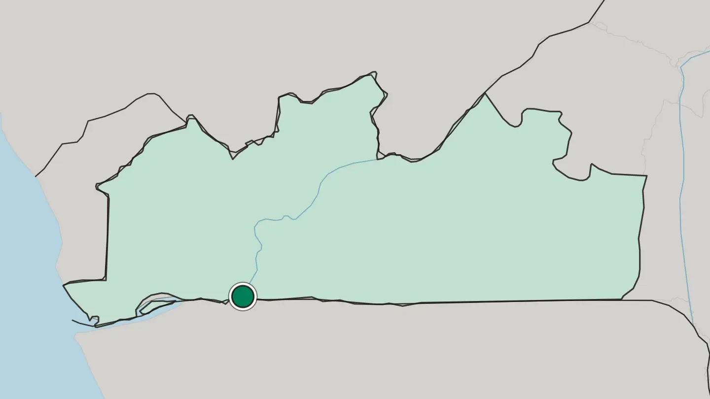 Map of Matadi in Democratic Republic of the Congo