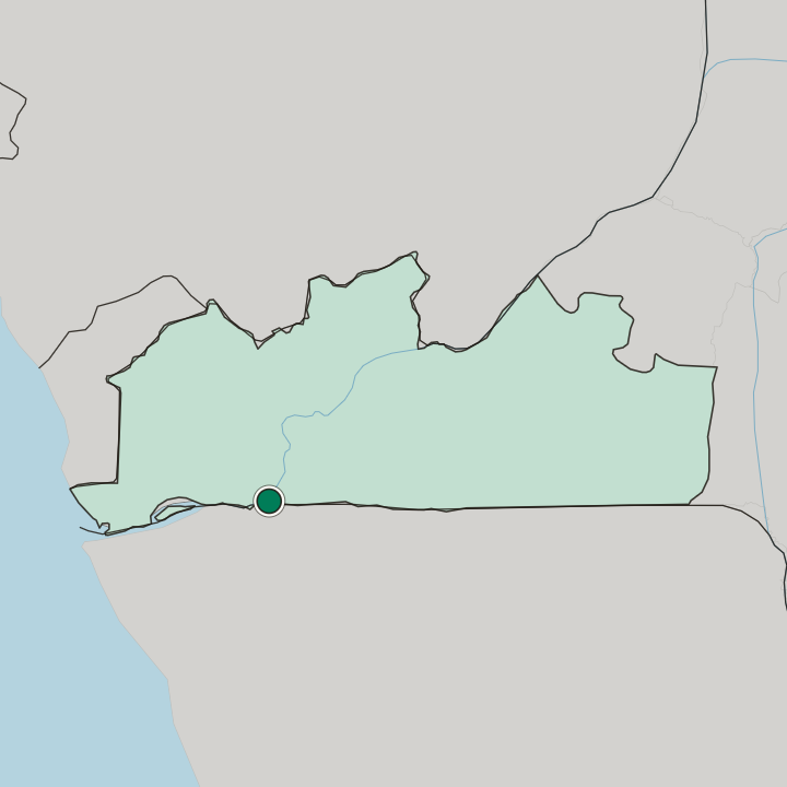 Map showing Matadi — In Province du Kongo Central